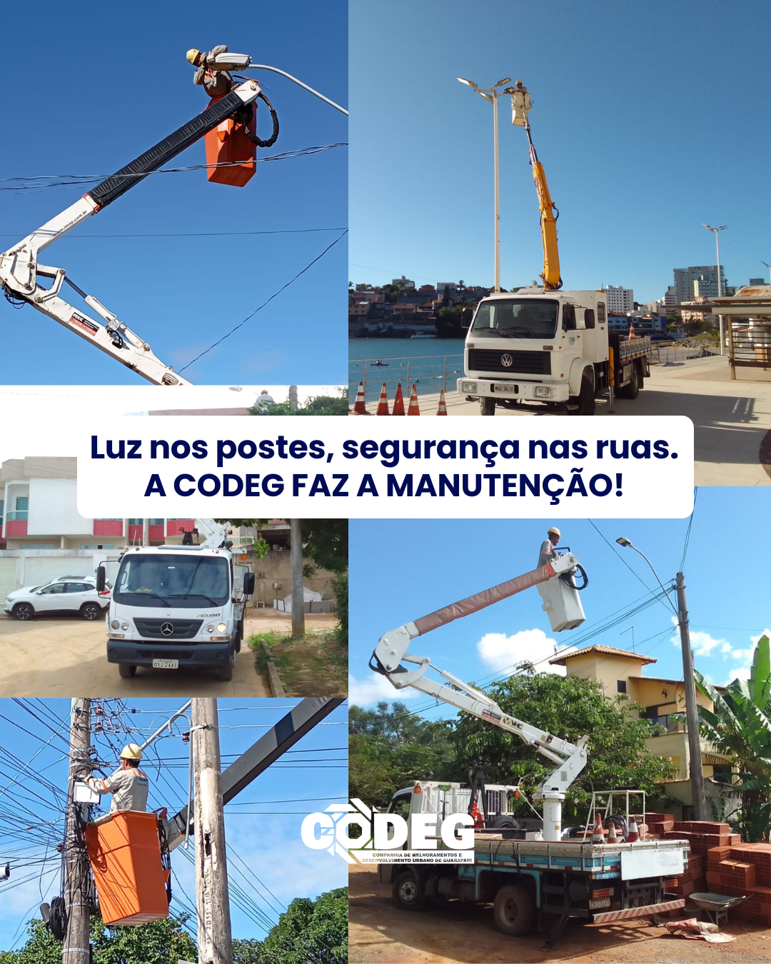 Luz nos postes, segurança nas ruas.